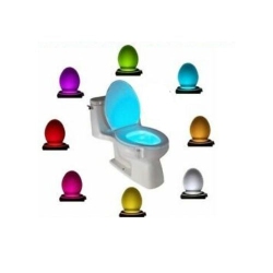 TODAYCANDEAL Toilet Night Light Led Motion Activated 16 Colors Sensor Bathroom Bowl Seat Lamp