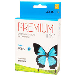 Premium Ink Magenta Ink Cartridge Compatible with Brother (LC61M)