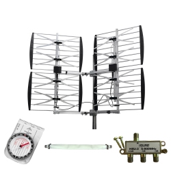 DIGIWAVE Outdoor 360 Degree Adjustable 8-Bay HDtv Antenna With Accessories Kit