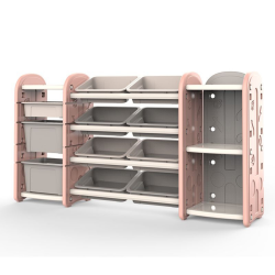 KIDSVIP Kids Toy Storage Organizer W/bins, Storage Boxes, Bookshelves - Multi-Layer Shelving Unit for Bedroom, Playroom, Nursery, Kids Room