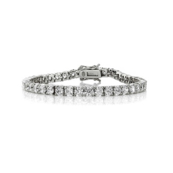 ROZZATO Sterling Cubic Zirconia Tennis Bracelet In Silver