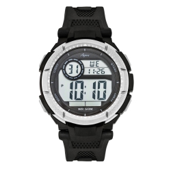 ASPEN Mens Digital Sports Watch, 45MM Large Face Digital Chronograph, Resin Strap, Military Time 12H/24H, Light Up, Alarm, Stopwatch, Water Resistant