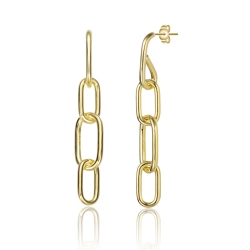 ROZZATO 14K Plated Chain Drop Earrings In Gold