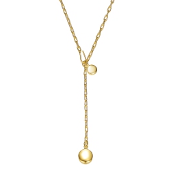 ROZZATO 14K Plated Y Neck Necklace In Gold