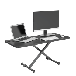 SHOPPINGALL Height Adjustable Sit to Stand Workstation With 27.5" Compact Portable Tabletop - Sa-Ld16