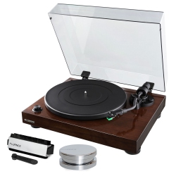 FLUANCE Rt81 Elite Vinyl Turntable Record Player, Audio Technica Cartridge With Record Weight And Vinyl Cleaning Kit