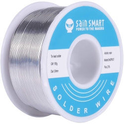 SAINSMART 0.8MM Solder Wire 63/37 Tin/lead Sn63Pb37 With Flux Rosin Core for Electrical Soldering (100G /0.22Lbs)