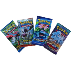 POKEMON Tcg: 4 Random Booster Packs – 40 Cards Total