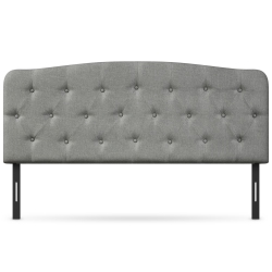 TOPBUY Tufted Upholstered Full Size Headboard Adjustable Height Light /dark In Grey