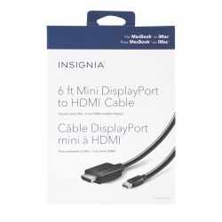 INSIGNIA 1.8 M (6 Ft.) Mini Displayport to 4K HDMI Cable