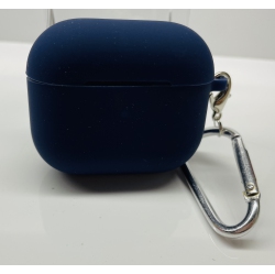 CC Topsave Silicone Rubberized Soft Protect Case Cover for Airpod 3Rd Gen Combine With Hook(Convenient for Hanging) In Navy Blue