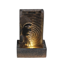 HI-LINE GIFT LTD Buddha Water Wall Fountain With Led