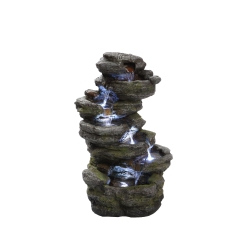 HI-LINE GIFT LTD Multi Level Rock Fountain With Led