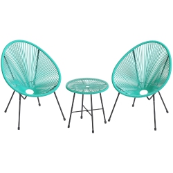 SONGMICS 3-Piece Acapulco Patio Furniture Set In Green