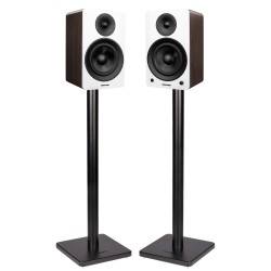 FLUANCE Ai61 Powered 2-Way 2.0 Stereo Bookshelf Speakers With 6.5" Drivers 120W Amp for Turntable Bluetooth W/ Stands