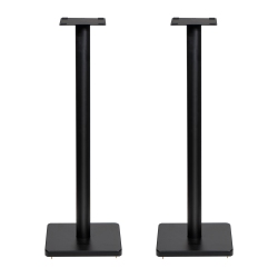 FLUANCE Floor Speaker Stands for Surround Sound And Bookshelf Speakers With Cable Management - Square Base/pair (Ss05S)