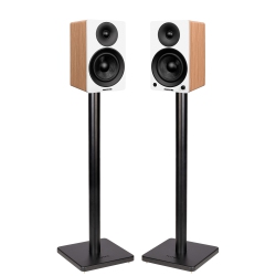 FLUANCE Ai41 Powered 2-Way 2.0 Stereo Bookshelf Speakers With 5" Drivers 90W Amplifier for Turntable Bluetooth W/ Stands