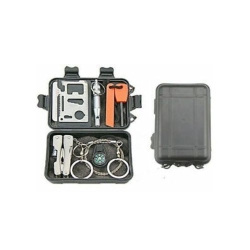 9 in 1 SOS Kit Outdoor Emergency Equipment Box for Camping Survival Gear Kit