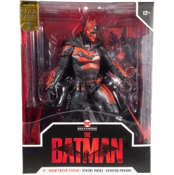DC Multiverse The Batman 12 Inch Statue Figure Megafigs - The Batman (Red Hue) Label In Gold