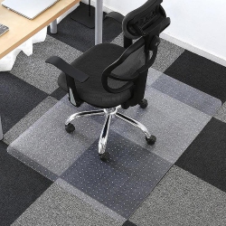 MOUSTACHE 45X53Inch Translucent Office Chair Mat With Spikes for Carpet, Rectangle, Pvc
