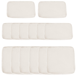 OUTSUNNY 14PCs Outdoor Cushion Covers, Patio Cushion Covers Replacement for Rattan Sofa Set - No Cushion Included, Cream In White