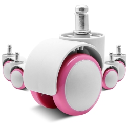 5PK Universal Colored Casters for Office School Children Desk Chair, Children Study Chair, Office Task Desk Chair, Computer Gaming Chair -Pink