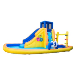 BANZAI Giant Inflatable Splash Game Water Park With Pool, Bouncer & Slide