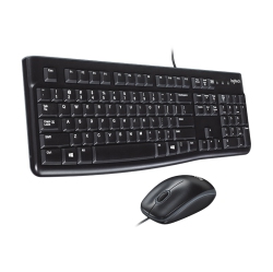 LOGITECH Mk120 USB Keyboard Mouse Combo_Black