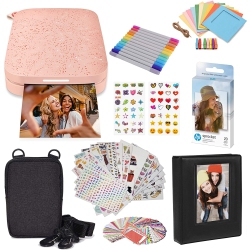 HP Sprocket Portable 2X3" Instant Photo Printer (Starter Bundle), Blush In Pink