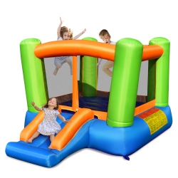 GYMAX Inflatable Bounce House Kids Jumping Playhouse Indoor & Outdoor Without Blower