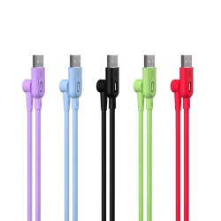 AXGEAR 3Ft Micro USB Cable Right Angle 90 Degree Fast Charging Cable With Socket for Easy Storage (White Only) -