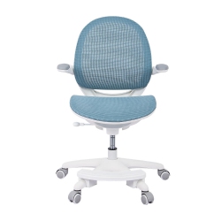 Moustache® 360° Swivel Fabric Task Chair for Home or Office Study Blue