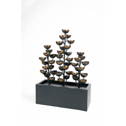 HI-LINE GIFT LTD Multi Level Zinc Metal Tri-Stacked Cups Fountain