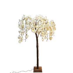 HI-LINE GIFT LTD Medium Cherry Blossom Tree With 84 Warm Led In White