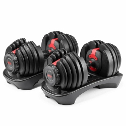 24SHOP Bowflex Selecttech 552 Adjustable Workout Exercise Dumbbells Weight Set, Pair