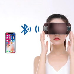 USB Powered Eye Massager with Heat, Air Pressure & Acupressure with 5 selectable preset massage modes- in Black