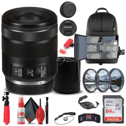 CANON Rf 85MM F/2 Macro Is Stm Lens (4234C002) + Filter Kit + Backpack + More