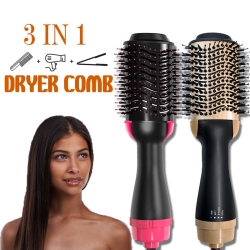 24SHOP One Step Hair Dryer Volumizer Hot Air Brush 3 In 1 Styling Ionic Brush Styler Hair Straightening Brush