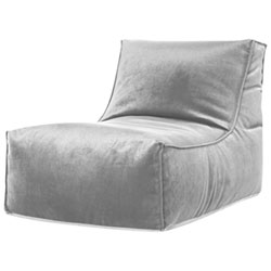Rock Velvet Bean Bag Chair - Silver
