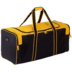 JETSTREAM Heavy Duty Multi Pocket Large Sports Gym Equipment 3-Pocket Travel Duffel Bag (36 Inch, Gold)