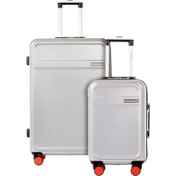 AIR CANADA Magnum 2 Piece Hardside Expandable Luggage Set \w USB Port And Push-Button Handle - Rolling Wheeled Spinner Travel Lightweight Abs