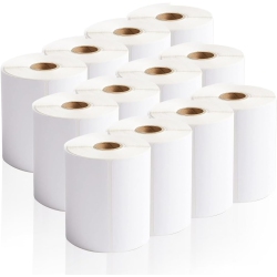 MOTIONGREY 12 Pack 4X6 Direct Thermal Shipping Labels 500 Labels/roll Permanent Adhesive, Compatible \w Rollo Zebra Printers for UPS Fedex Canada