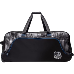 NHL 36-Inch Rolling Hockey Bag With Wheels Heavy Duty Oversized Travel Duffle Bag In Black