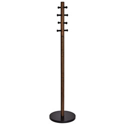 Umbra Pillar Wood Coat Rack - Black/Walnut