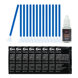 UES Full-Frame Camera Sensor Cleaning Kit (14PCs Swabs + 15Ml Cleaner) And 8PCs Lens Cleaning Cloth