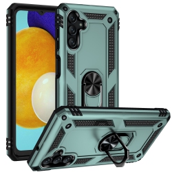 CSMART 【】 Anti-Drop Hybrid Magnetic Hard Armor Case With Ring Holder for Samsung Galaxy A13 5G / A04S, Midnight In Green