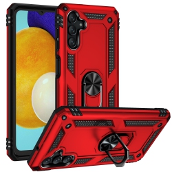 CSMART 【】 Anti-Drop Hybrid Magnetic Hard Armor Case With Ring Holder for Samsung Galaxy A13 5G / A04S In Red