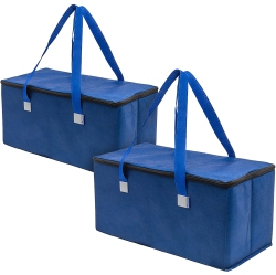 PLANET E Reusable Grocery Shopping Bags – Trunk Size Extra Large Collapsible Insulated Zippered Coolers \w Reinforced Bottoms Made Of Recycled