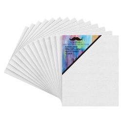 MOUSTACHE Students, Beginners Painting Blank Canvas Panels, Artist Canvas Boards for Painting, White, 12/pack - ® - 11" X 14
