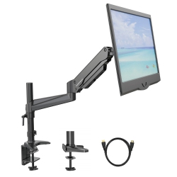 SHOPPINGALL Refurbished (Excellent) - Fully Adjustable Single Gas Spring Lcd Monitor Mount Stand With Swing Arm for 15”-32” Monitors-Sa-Ga12 (Black)